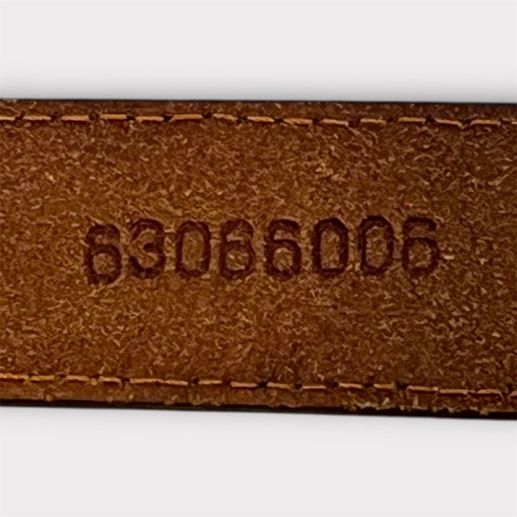 Cognac Leather Belt With Starburst Embroidery Detail | Women’s Size M - Picture 7 of 14